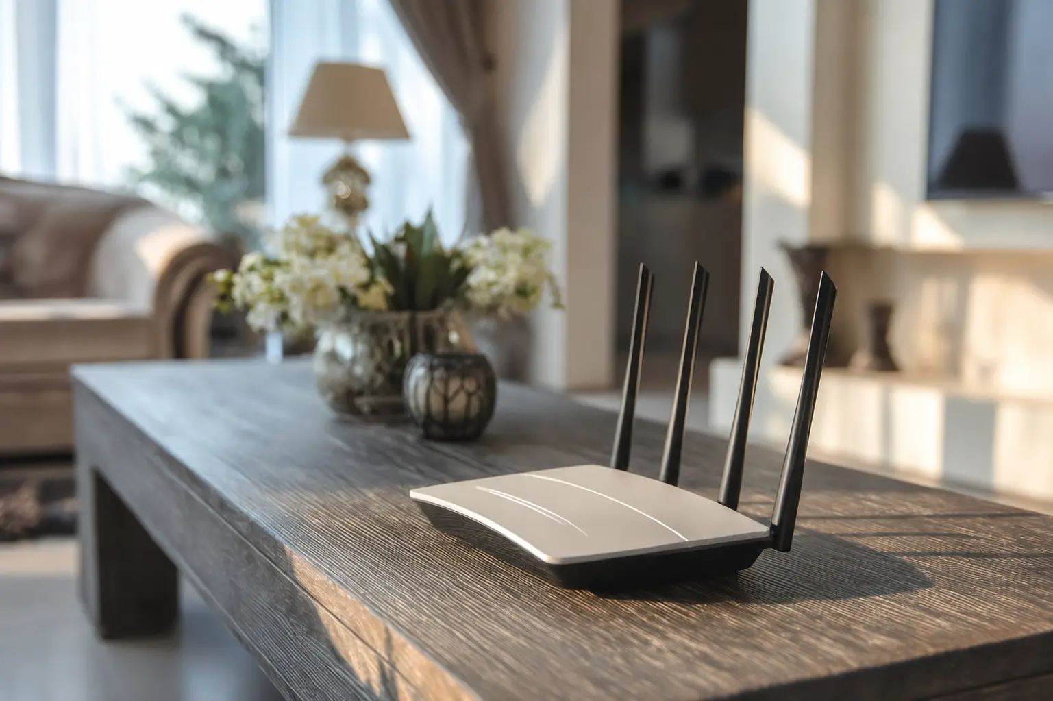 Privat hjem med professionelt Ubiquiti WiFi netværk